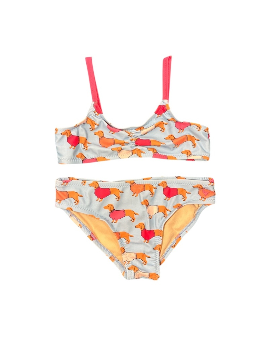 Pink Chicken Dachshund Bikini Size 6
